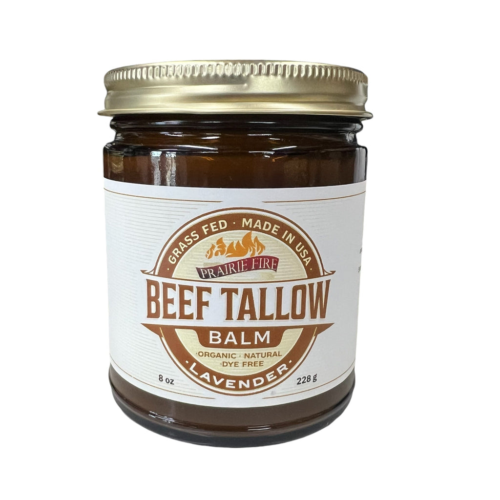 Grass Fed Beef Tallow Balm - 8 oz - Made in USA - Organic Grass Fed and Finished - Moisturizing Skin Care