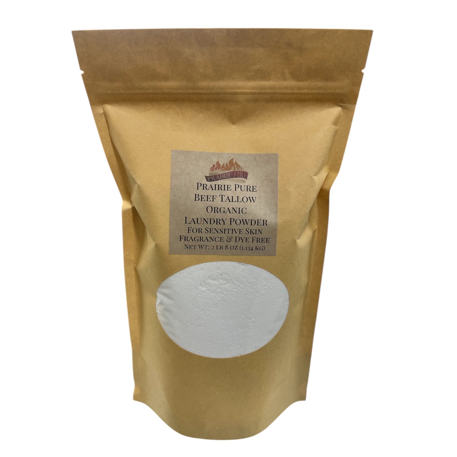 Beef Tallow Organic Laundry Detergent Soap Powder - Made in USA - Fragrance and Dye Free for Sensitive Skin