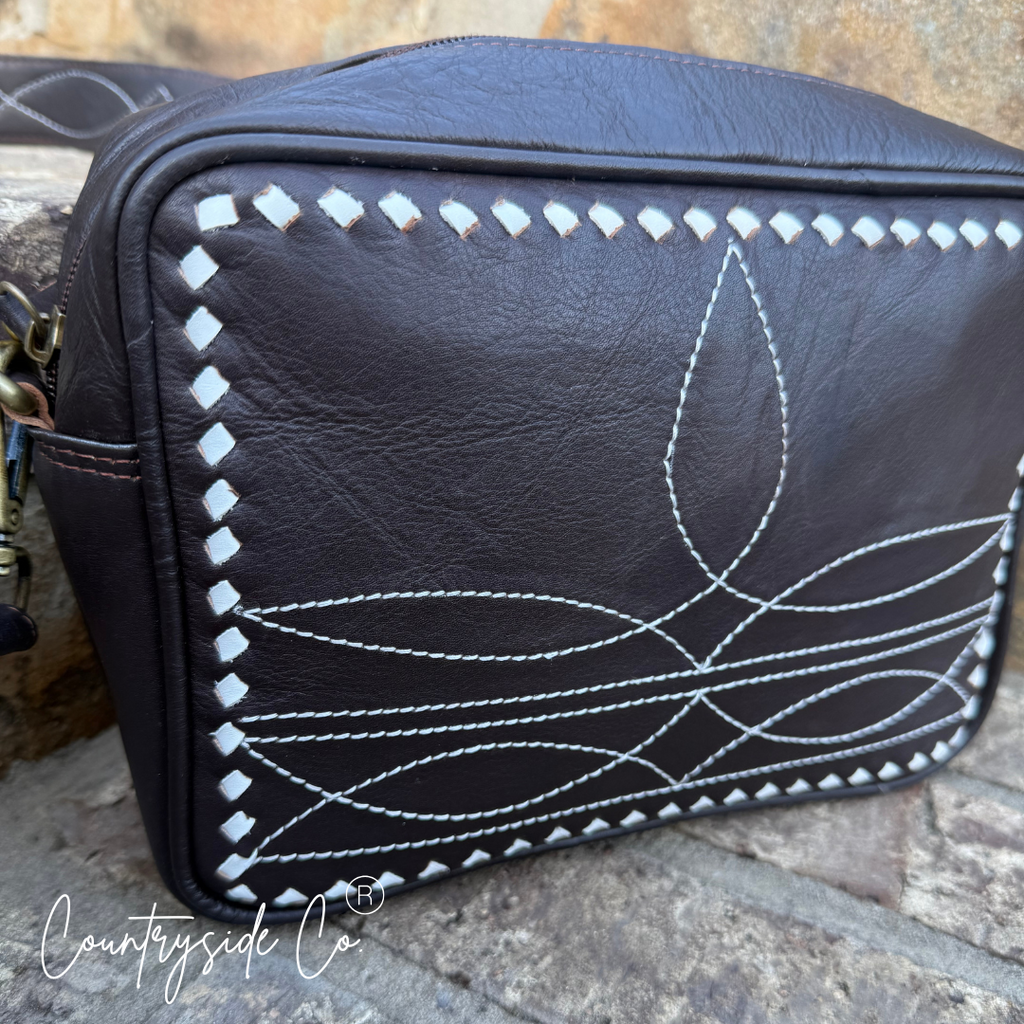 Boot Stitch Genuine Leather Purse