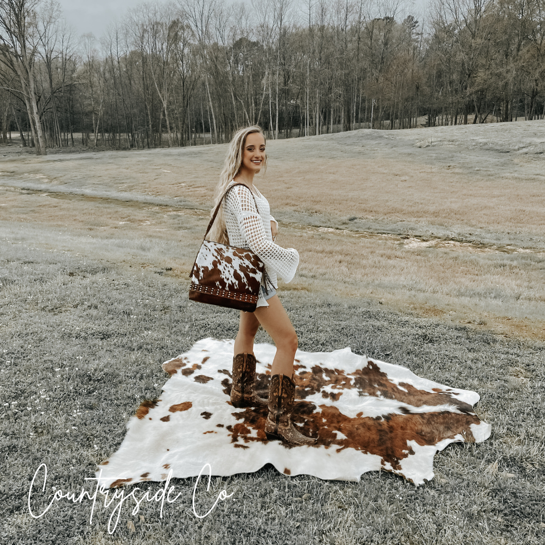 Couture Cowgirl Cowhide Leather Purse