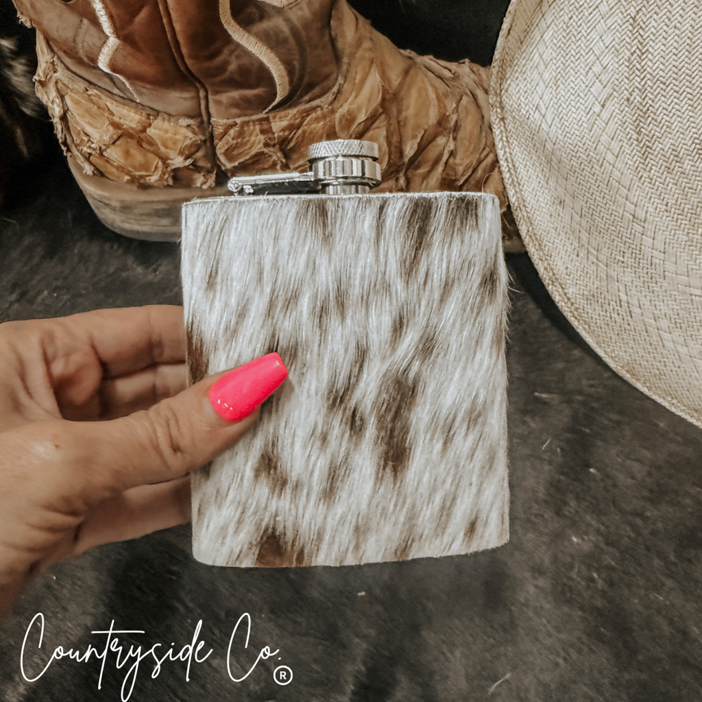 Cowhide Flask