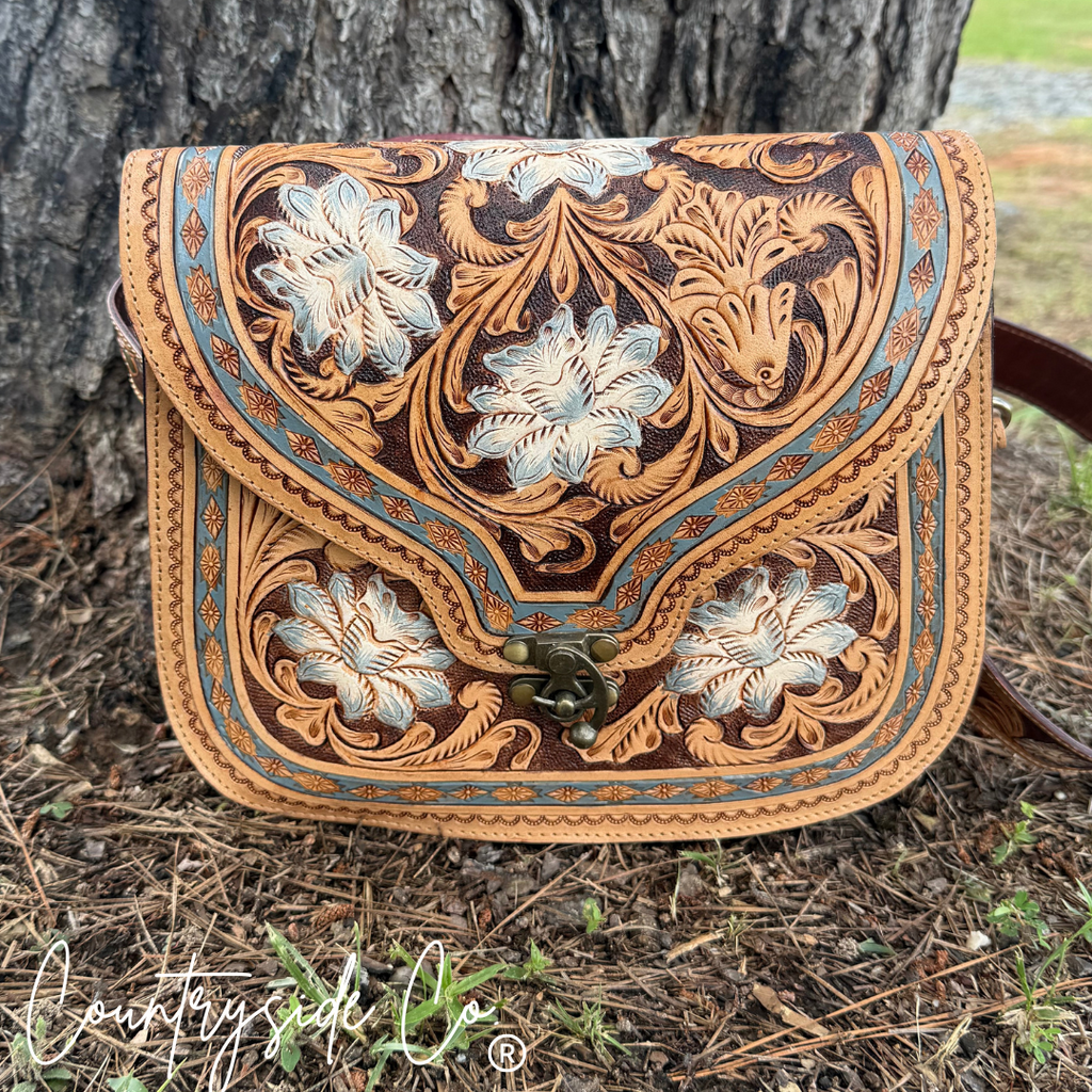 Stella Tooled Leather Concealed Carry Handbag