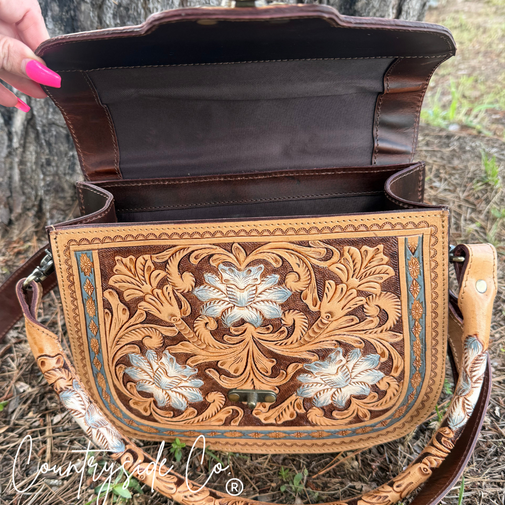 Stella Tooled Leather Concealed Carry Handbag