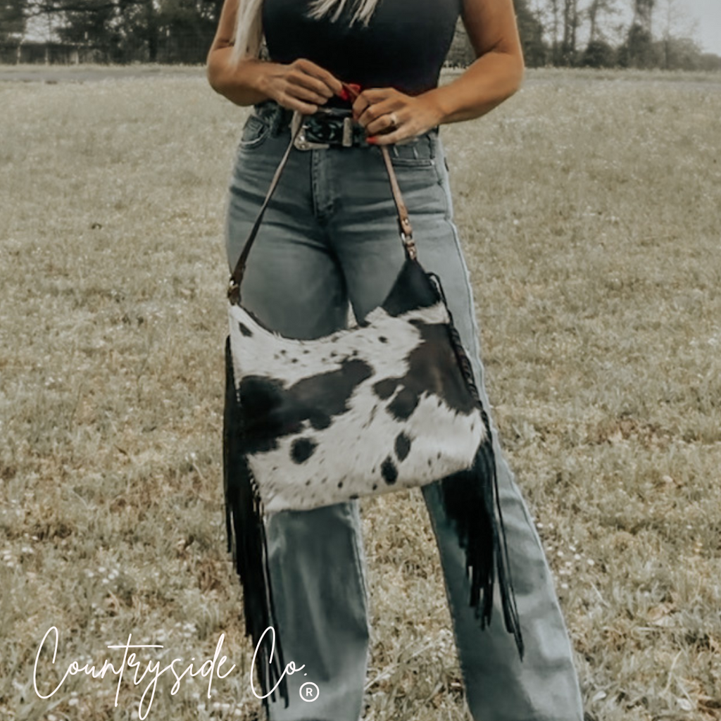 Victoria Cowhide Leather Handbag