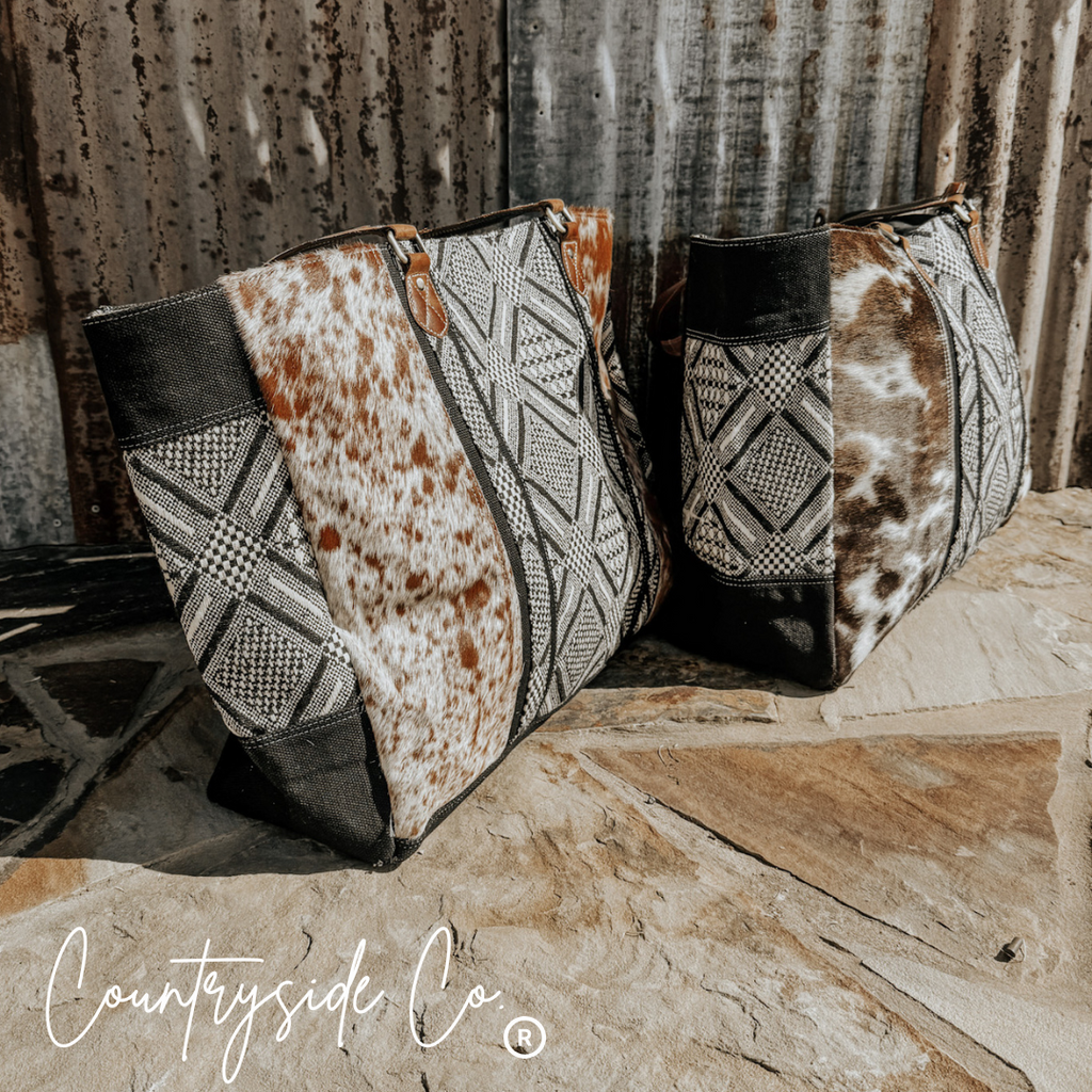 Charlene Cowhide Weekender Bag