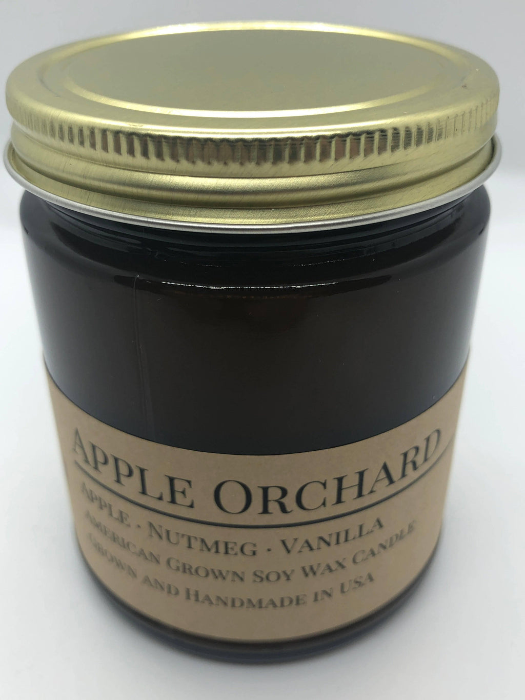 Apple Orchard Soy Wax Candle | 9 oz Amber Apothecary Jar
