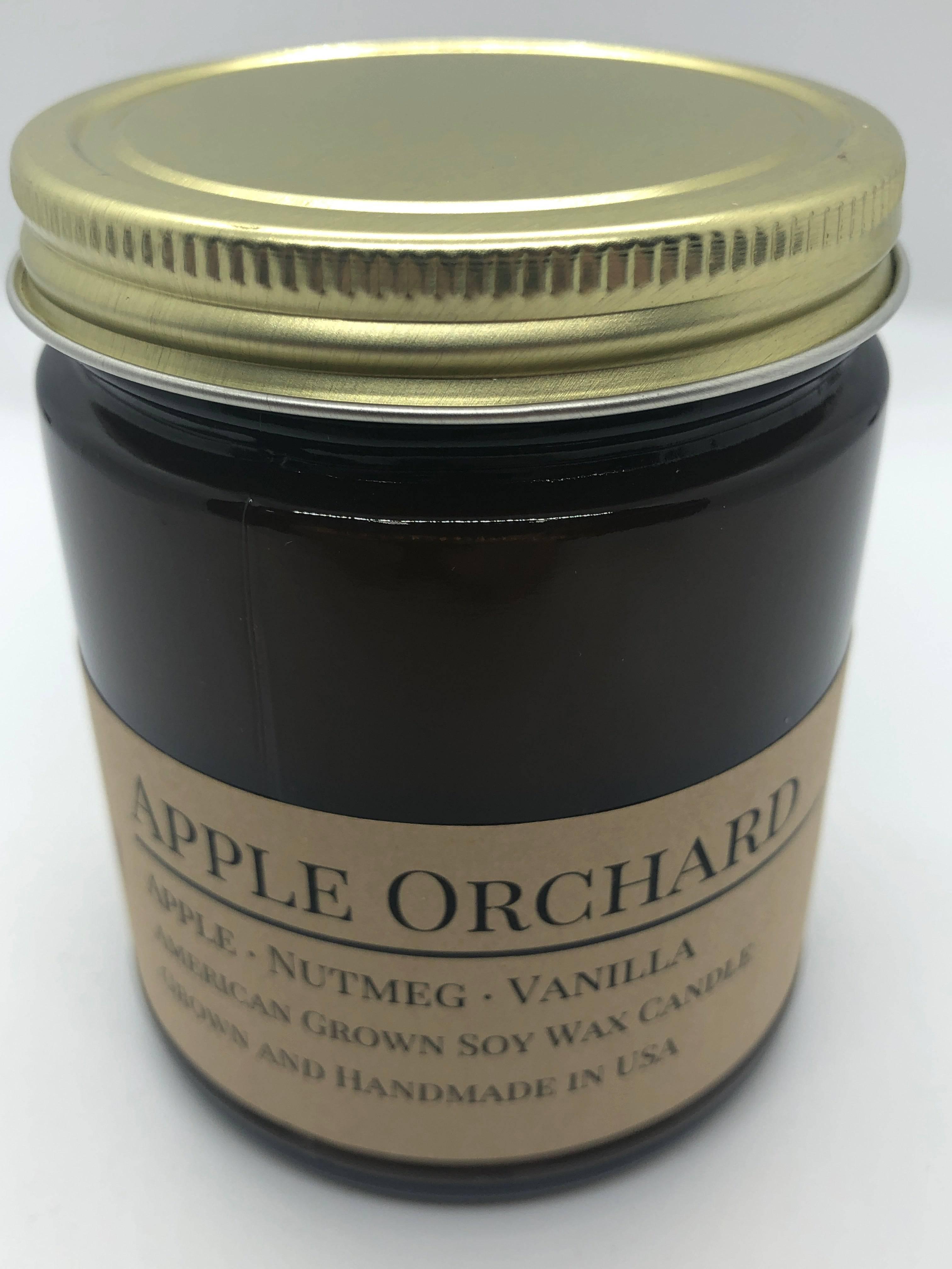 Apple Orchard Soy Wax Candle | 9 oz Amber Apothecary Jar