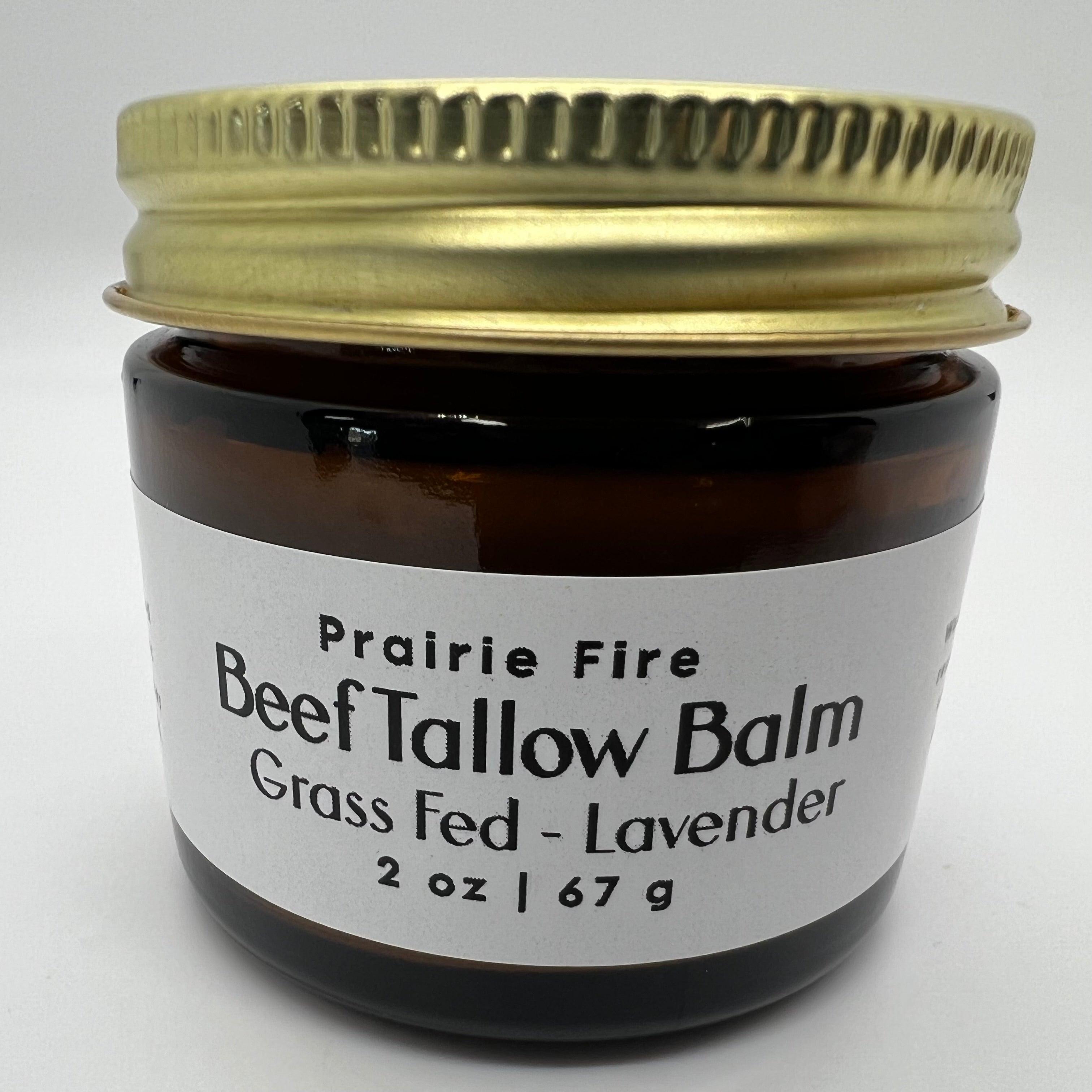 Grass Fed Beef Tallow Balm - 2 oz - Grown and Made in USA - Organic Grass Fed and Finished Tallow - Moisturizing Skin Care