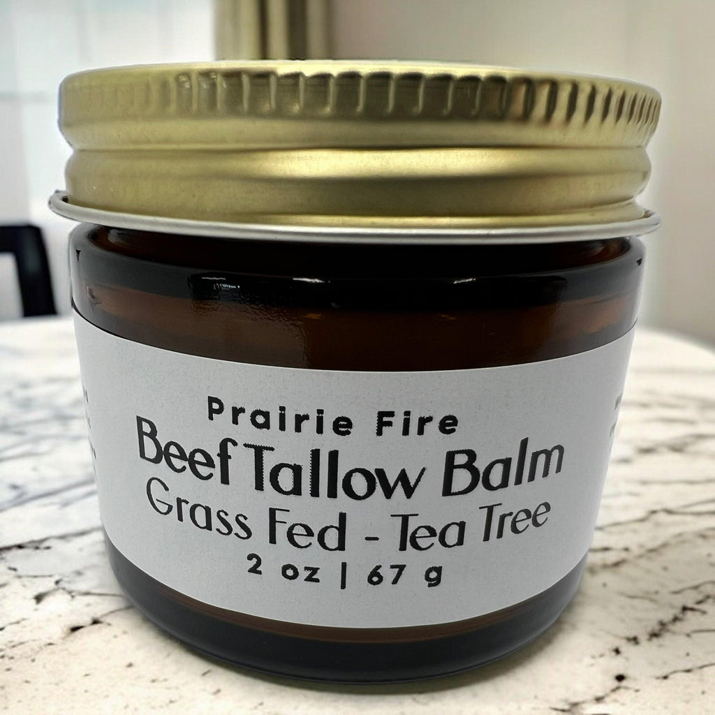 Grass Fed Beef Tallow Balm - 2 oz - Grown and Made in USA - Organic Grass Fed and Finished Tallow - Moisturizing Skin Care