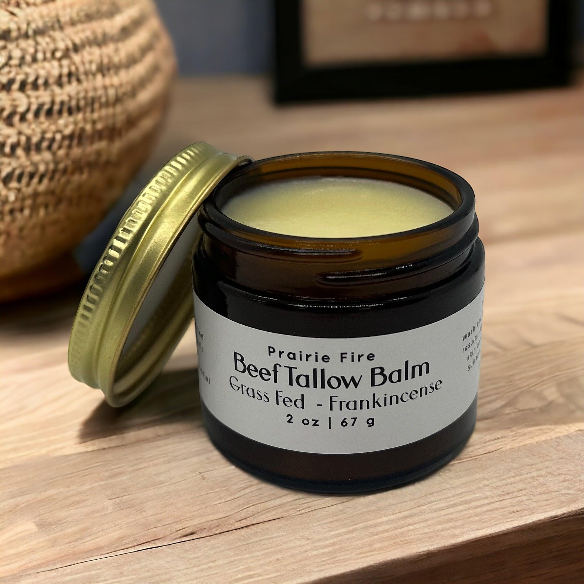 Grass Fed Beef Tallow Balm - 2 oz - Grown and Made in USA - Organic Grass Fed and Finished Tallow - Moisturizing Skin Care