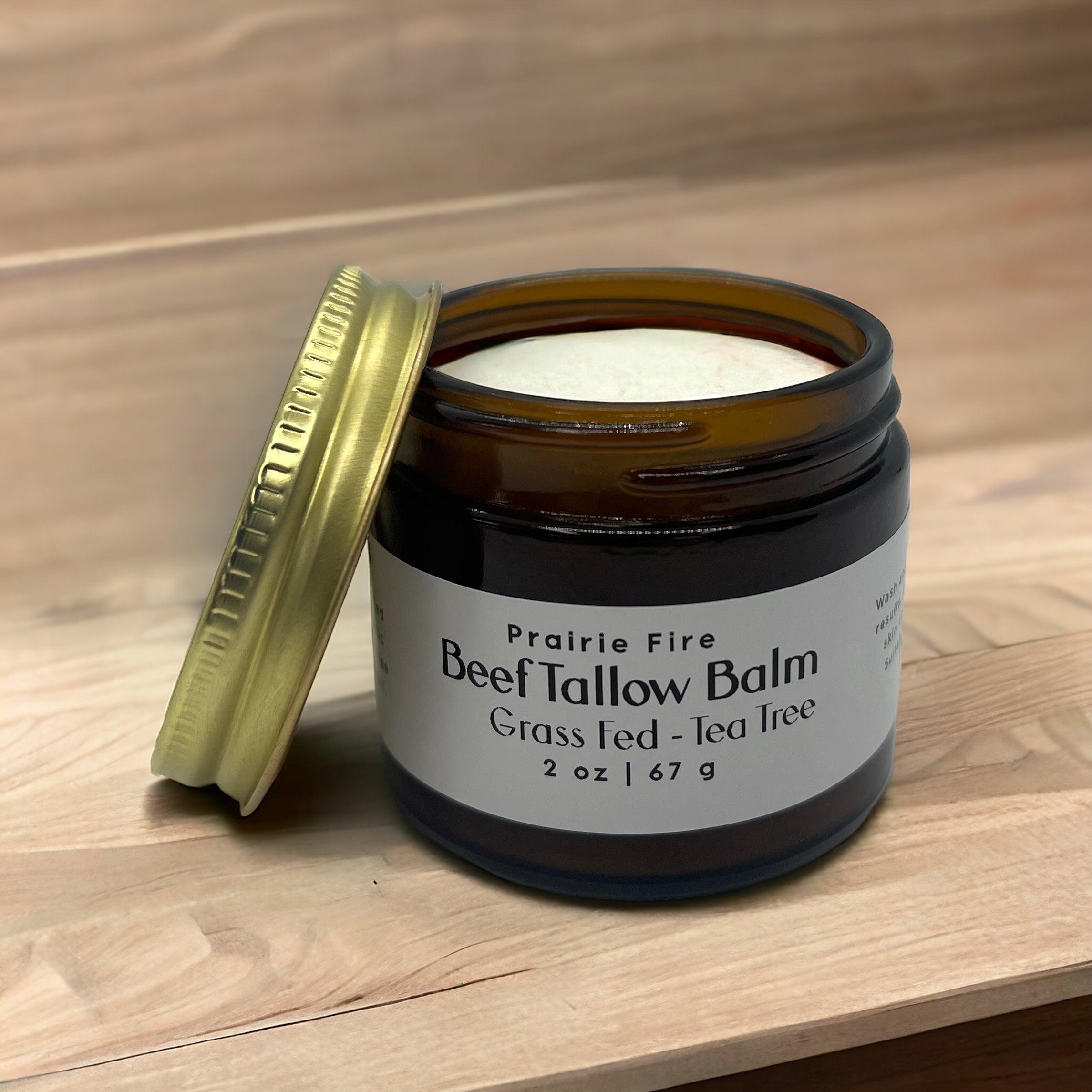 Grass Fed Beef Tallow Balm - 2 oz - Grown and Made in USA - Organic Grass Fed and Finished Tallow - Moisturizing Skin Care