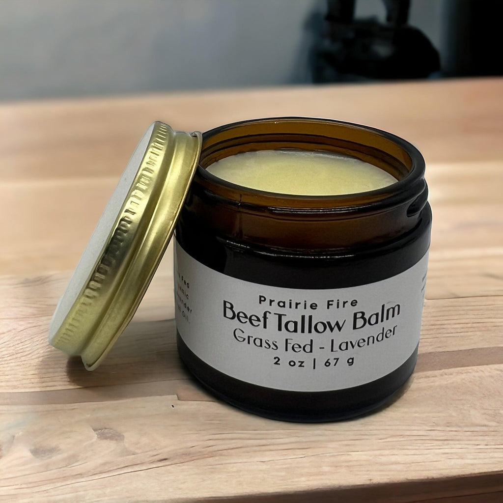 Grass Fed Beef Tallow Balm - 2 oz - Grown and Made in USA - Organic Grass Fed and Finished Tallow - Moisturizing Skin Care