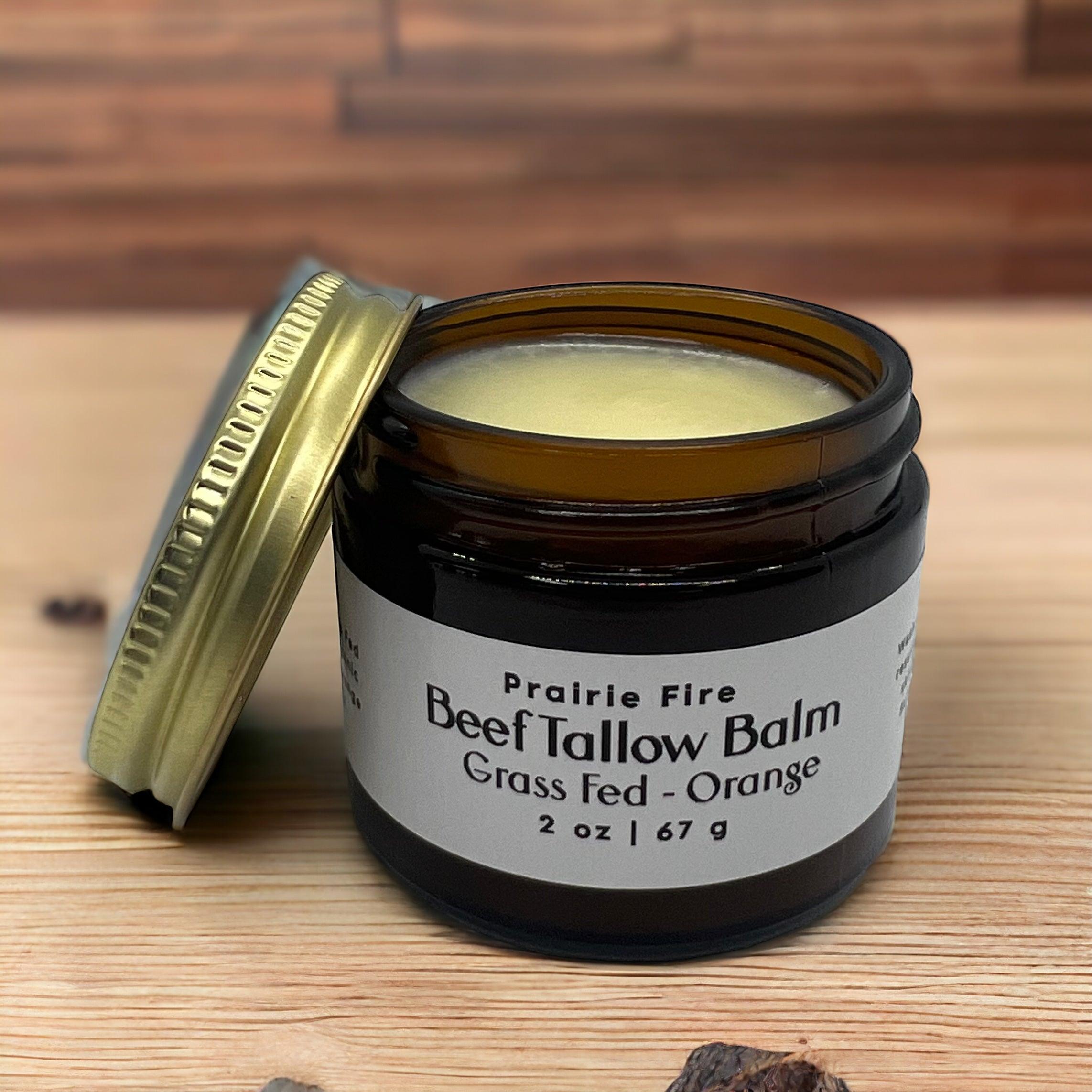 Grass Fed Beef Tallow Balm - 2 oz - Grown and Made in USA - Organic Grass Fed and Finished Tallow - Moisturizing Skin Care