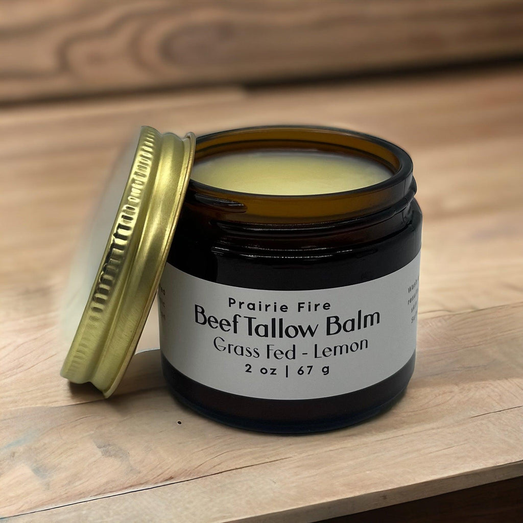 Grass Fed Beef Tallow Balm - 2 oz - Grown and Made in USA - Organic Grass Fed and Finished Tallow - Moisturizing Skin Care