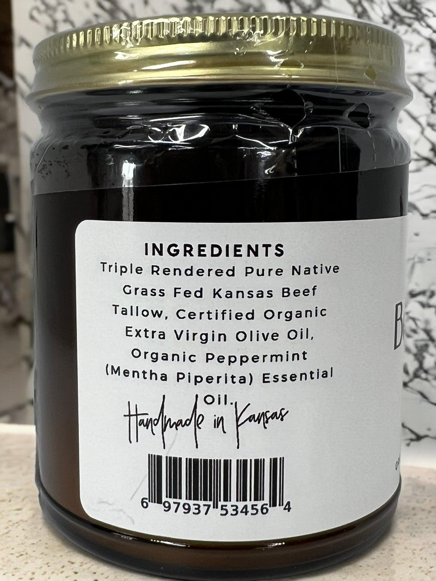 Grass Fed Beef Tallow Balm - 2 oz - Grown and Made in USA - Organic Grass Fed and Finished Tallow - Moisturizing Skin Care