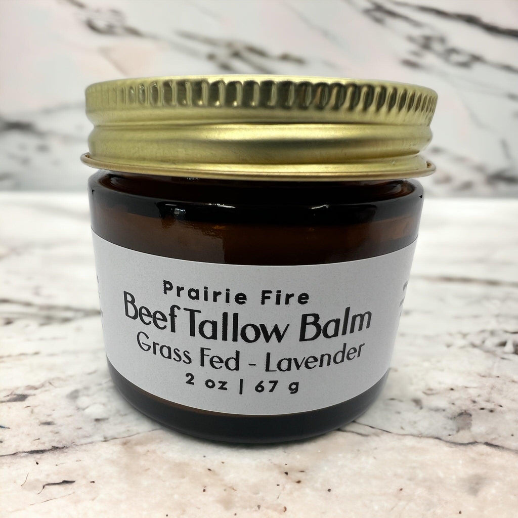 Grass Fed Beef Tallow Balm - 2 oz - Grown and Made in USA - Organic Grass Fed and Finished Tallow - Moisturizing Skin Care