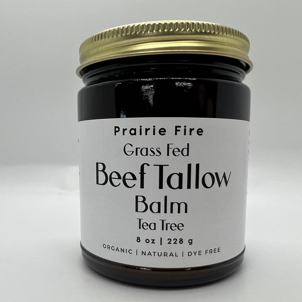 Grass Fed Beef Tallow Balm - 8 oz - Made in USA - Organic Grass Fed and Finished - Moisturizing Skin Care