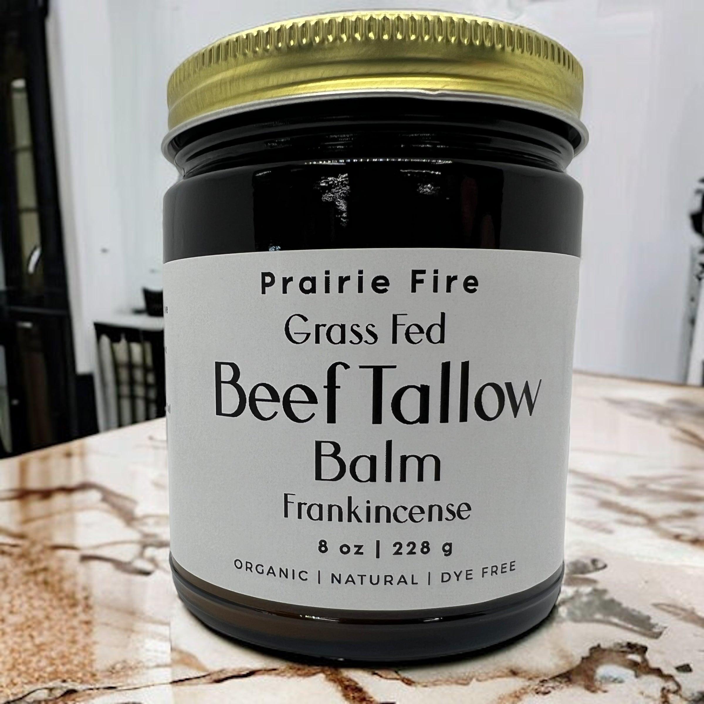 Grass Fed Beef Tallow Balm - 8 oz - Made in USA - Organic Grass Fed and Finished - Moisturizing Skin Care