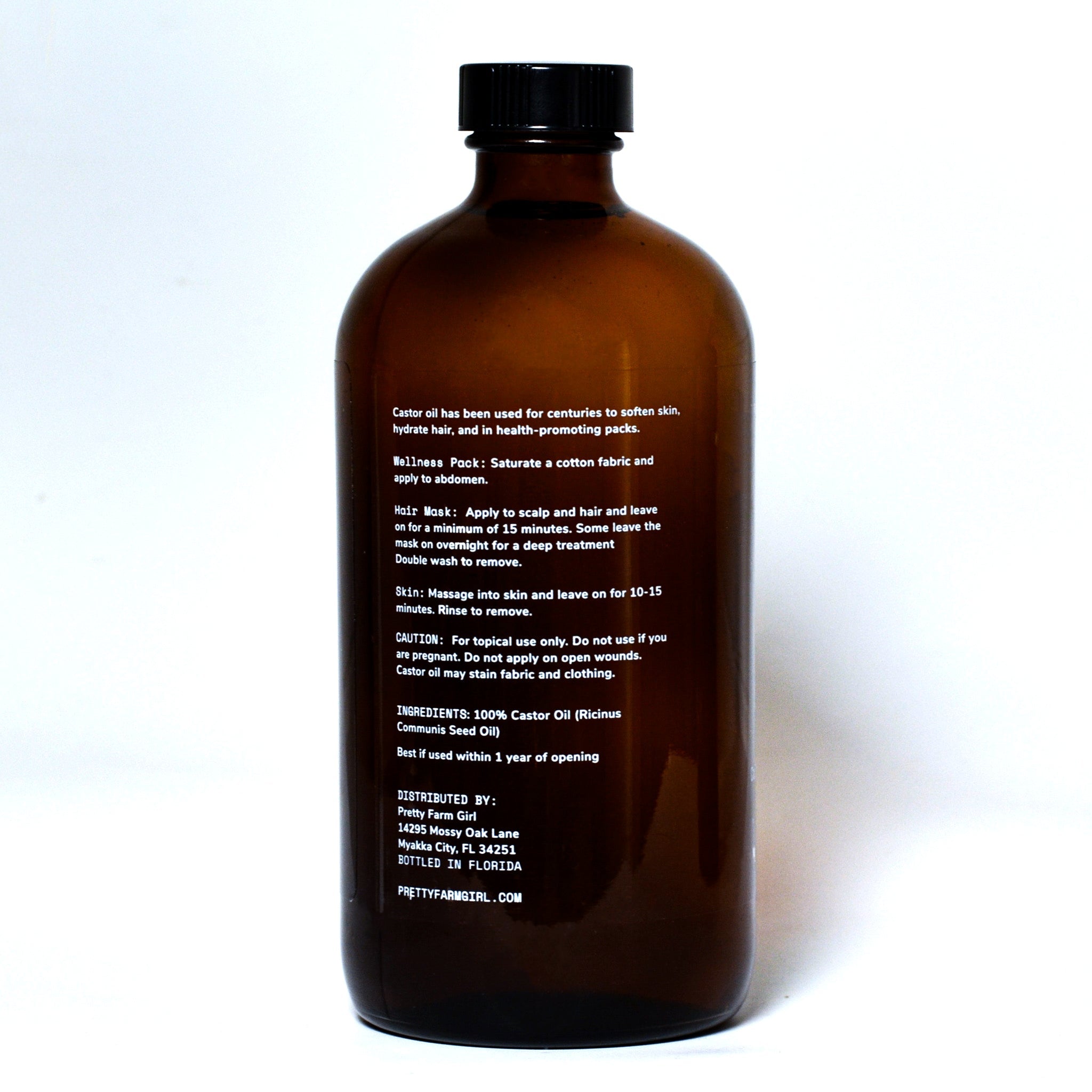 Pure Organic Cold Pressed Hexane-Free Castor Oil