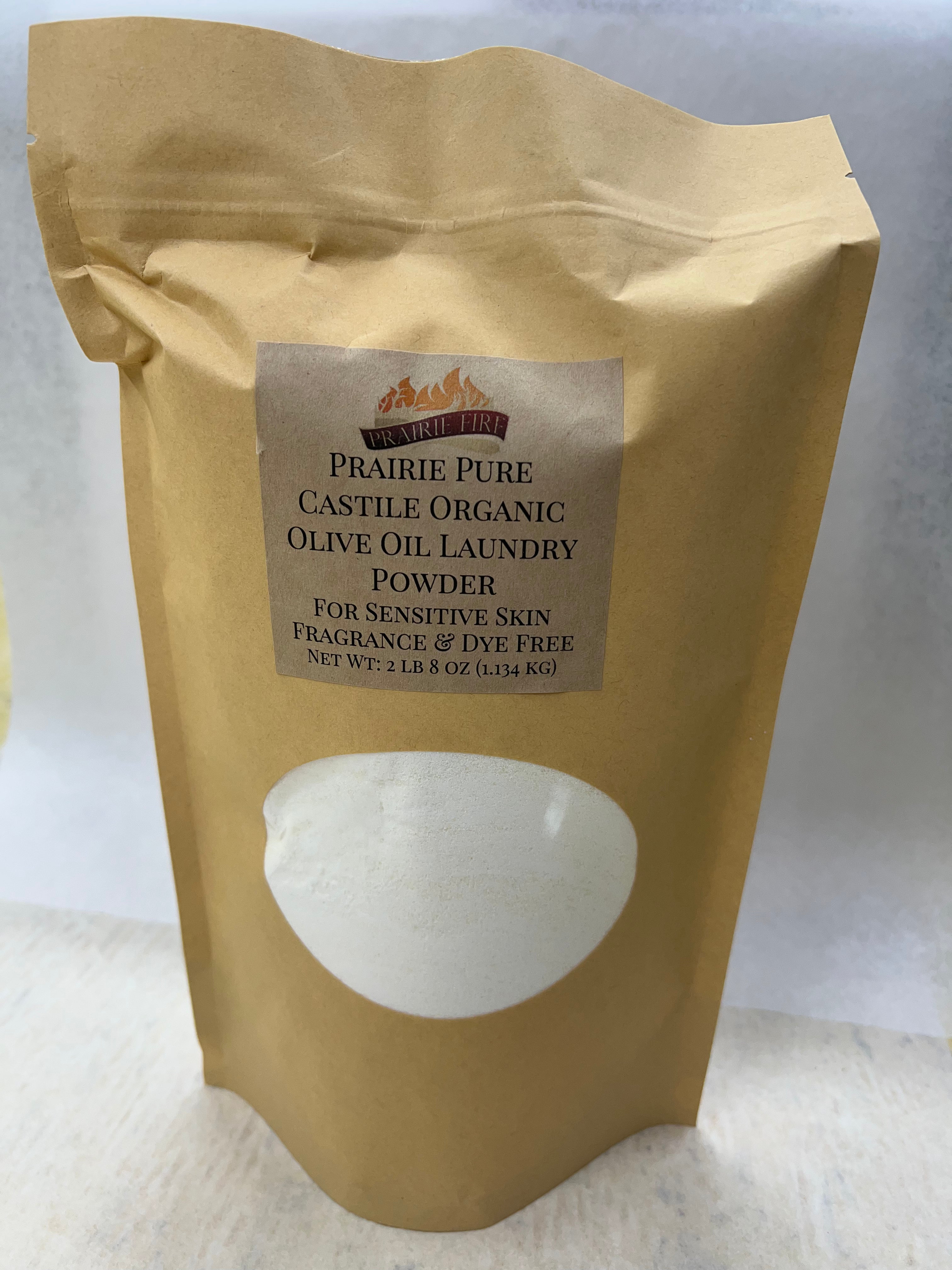 Pure Castile Organic Olive Oil Fragrance and Dye Free Laundry Powder Detergent Net Wt: 2 lb 8 oz Fragrance Dye Free Sensitive Skin