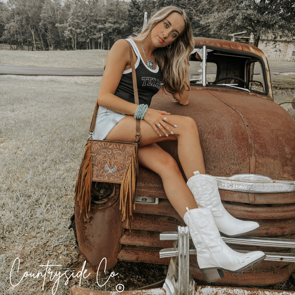 The Desert Duel Tooled Leather Purse by Countryside Co.