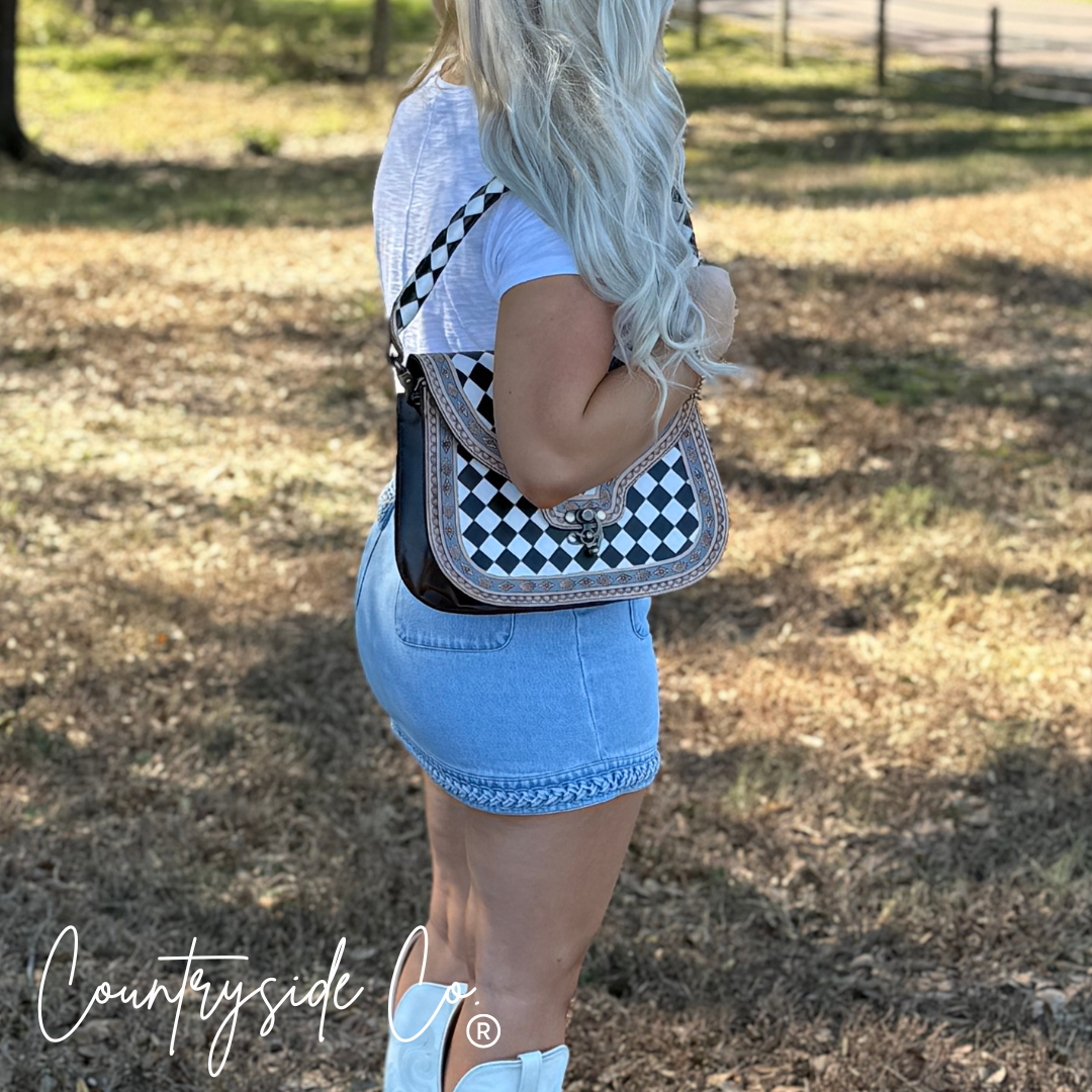 Zadie Tooled Leather Concealed Carry Handbag