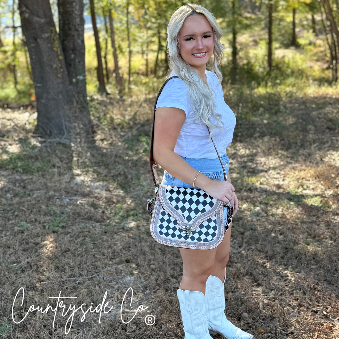 Zadie Tooled Leather Concealed Carry Handbag